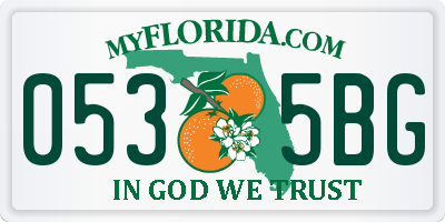 FL license plate 0535BG