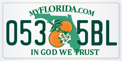 FL license plate 0535BL