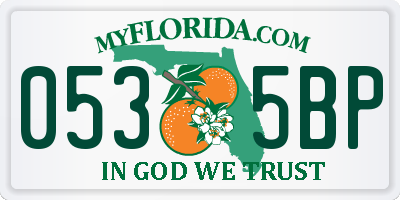 FL license plate 0535BP