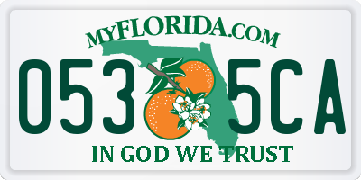 FL license plate 0535CA
