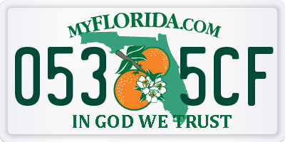 FL license plate 0535CF
