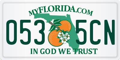 FL license plate 0535CN