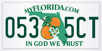 FL license plate 0535CT