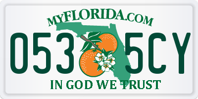 FL license plate 0535CY