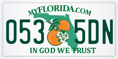 FL license plate 0535DN