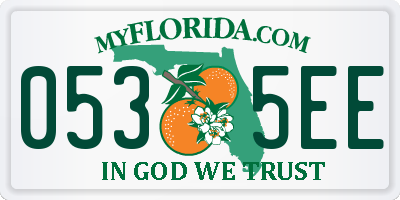 FL license plate 0535EE