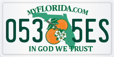 FL license plate 0535ES