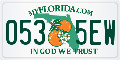 FL license plate 0535EW