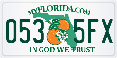 FL license plate 0535FX