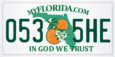 FL license plate 0535HE
