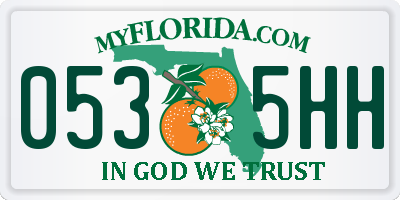FL license plate 0535HH