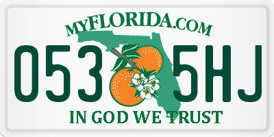 FL license plate 0535HJ
