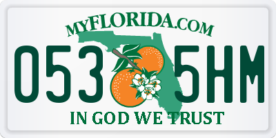 FL license plate 0535HM