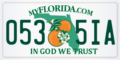 FL license plate 0535IA