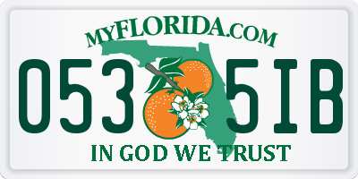 FL license plate 0535IB