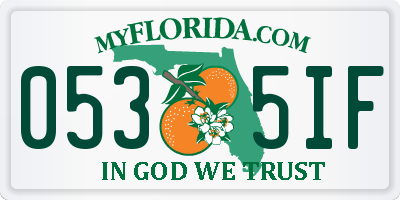 FL license plate 0535IF