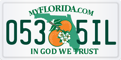 FL license plate 0535IL
