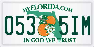 FL license plate 0535IM