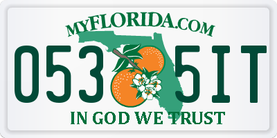 FL license plate 0535IT