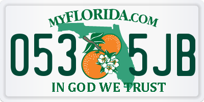 FL license plate 0535JB