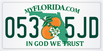 FL license plate 0535JD