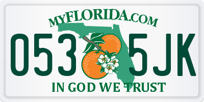 FL license plate 0535JK