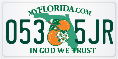 FL license plate 0535JR
