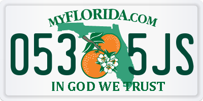FL license plate 0535JS