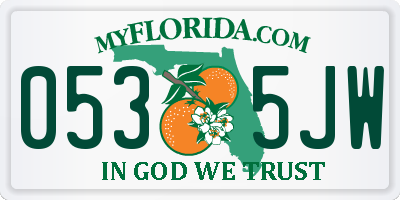 FL license plate 0535JW