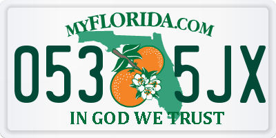FL license plate 0535JX