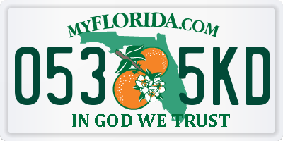 FL license plate 0535KD