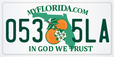 FL license plate 0535LA