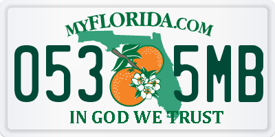 FL license plate 0535MB