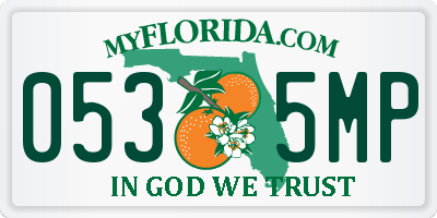 FL license plate 0535MP