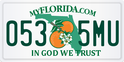 FL license plate 0535MU