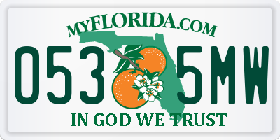 FL license plate 0535MW