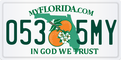 FL license plate 0535MY