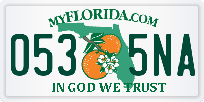FL license plate 0535NA