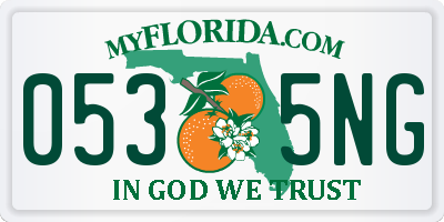 FL license plate 0535NG