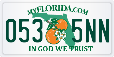 FL license plate 0535NN