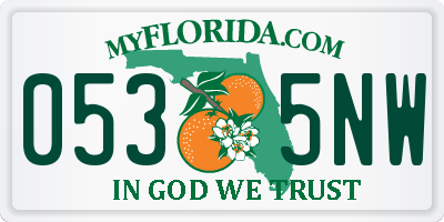 FL license plate 0535NW