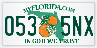 FL license plate 0535NX
