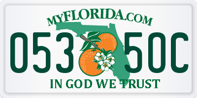 FL license plate 0535OC