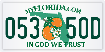 FL license plate 0535OD