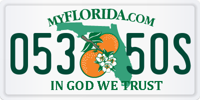 FL license plate 0535OS