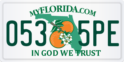 FL license plate 0535PE
