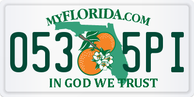 FL license plate 0535PI