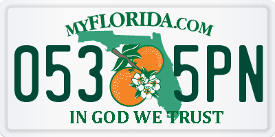 FL license plate 0535PN