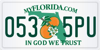 FL license plate 0535PU