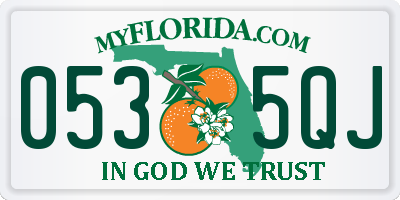 FL license plate 0535QJ